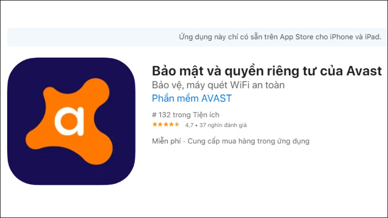 Ứng dụng Avast Security & Privacy